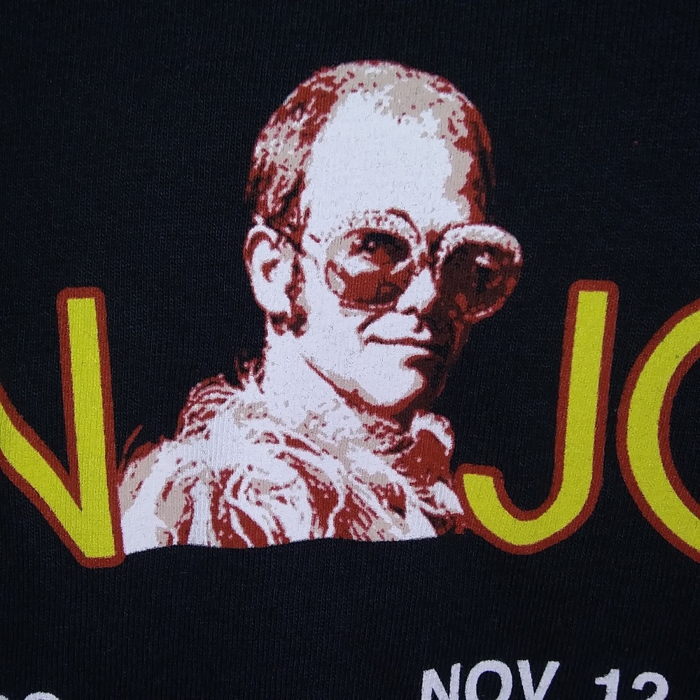 Sir Elton John 2014 World Tour Black Concert T-shirt Boys Small Double Sided - Picture 5 of 8